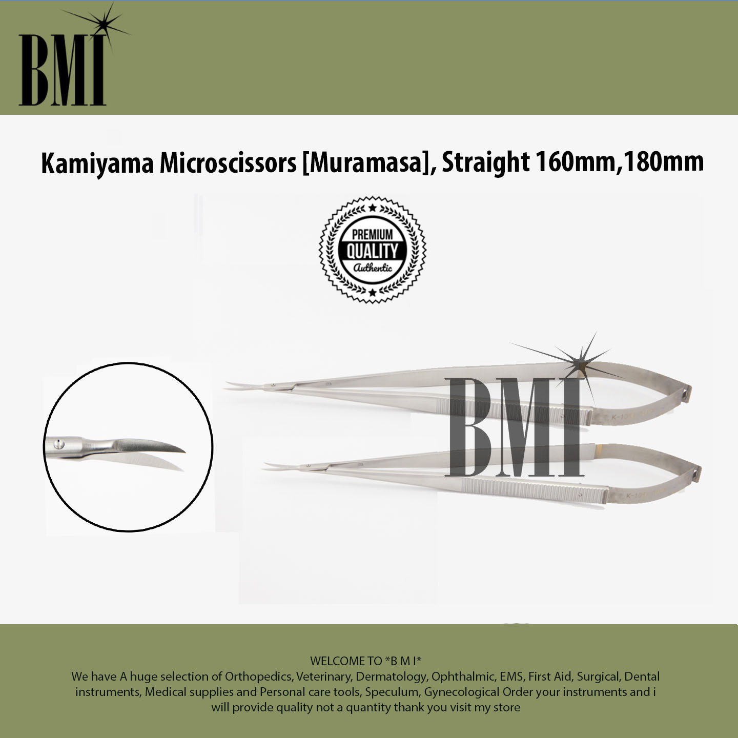 Kamiyama 2pc Microscissors [Muramasa], Straight 160mm,180mm