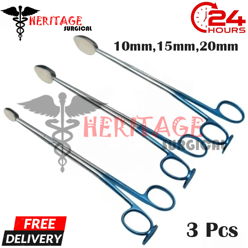 Trepsat Facial Flap dissector scissors set of 3pcs,10mm,15mm,20mm total length