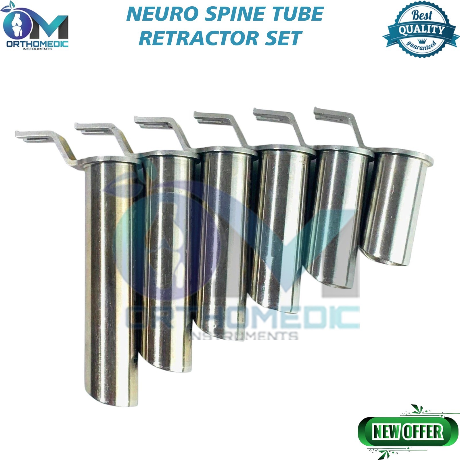 Medtronic METRx MIS Neuro Spine Tube retractor set of 6, 20 X 4-9, beveled end