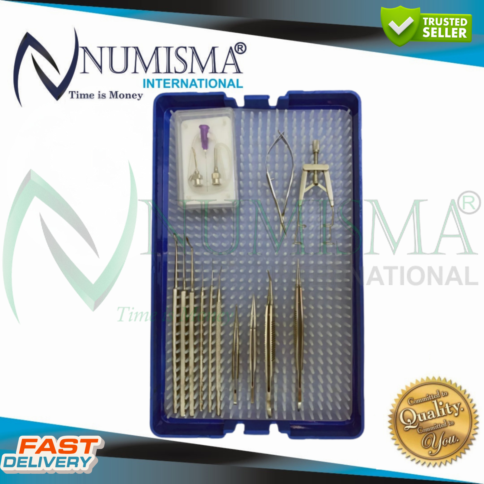 Ophthalmic Cataract Eye Micro Surgery Kit 12 Pcs Surgical Instruments Set