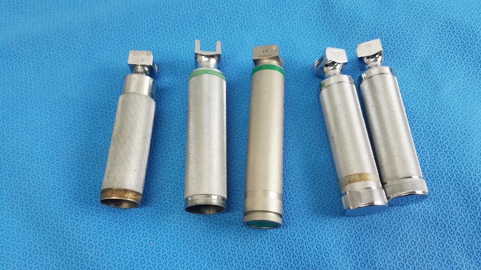 SunMed & Welch Allyn Fiber Optic Laryngoscope Handles – Lot of 5