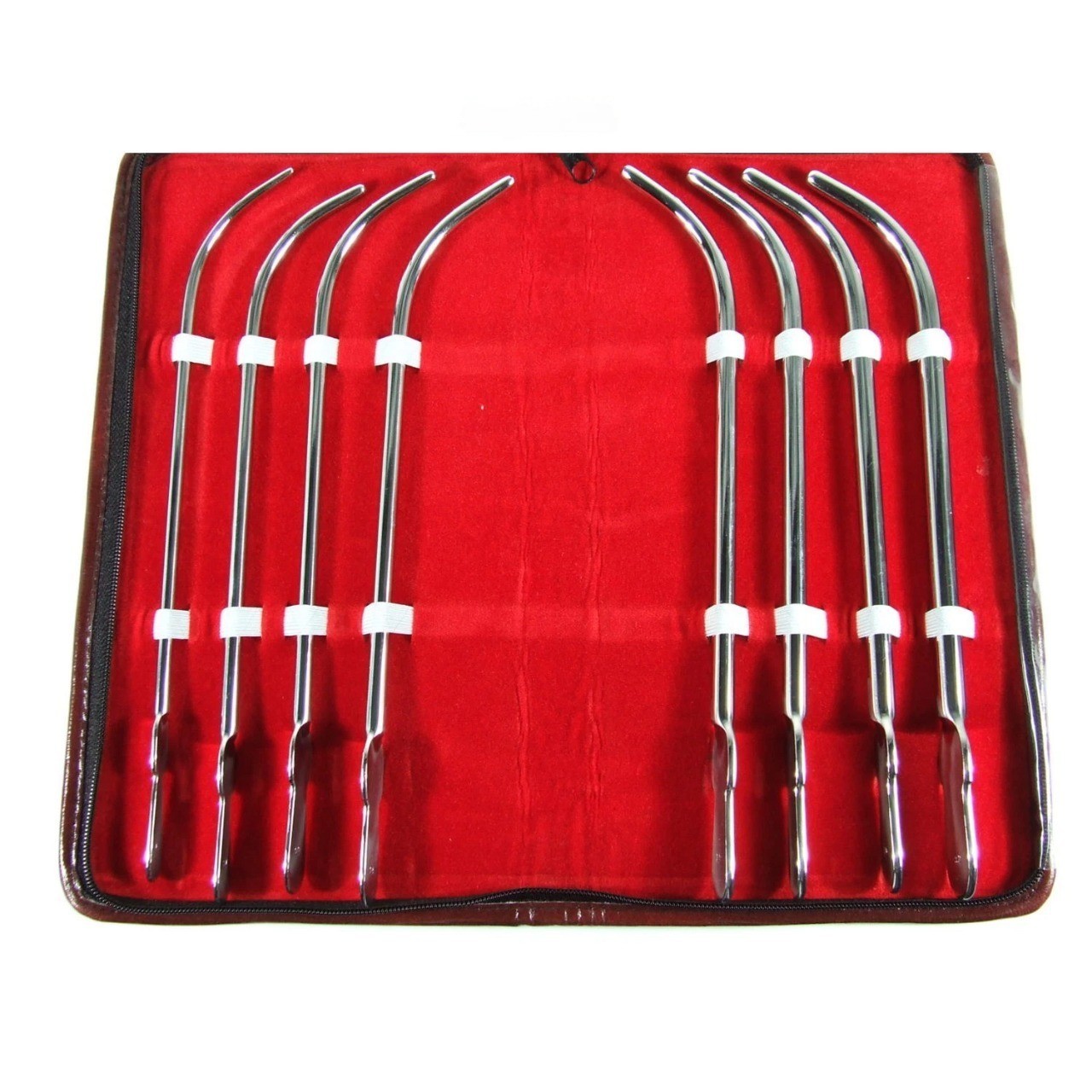 Kit of 8 Van Buren Urethral Sounds 11″ Curved Size 18-32Fr. Surgical Instruments