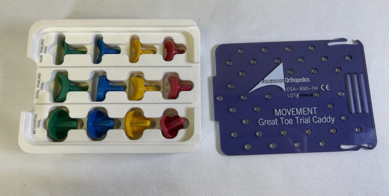 Ascension Orthopedics CSA-890-02 MOVEMENT Great Toe System w/ Sterilization Case