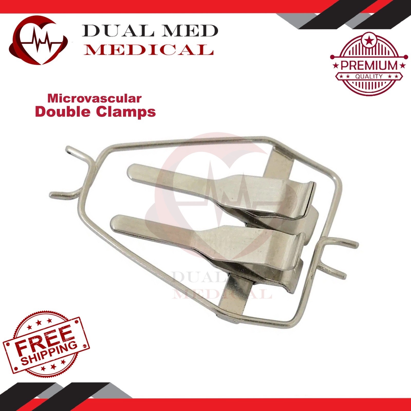 Microvascular Double Clamps Approximator With Frame Micro Surgery Instruments