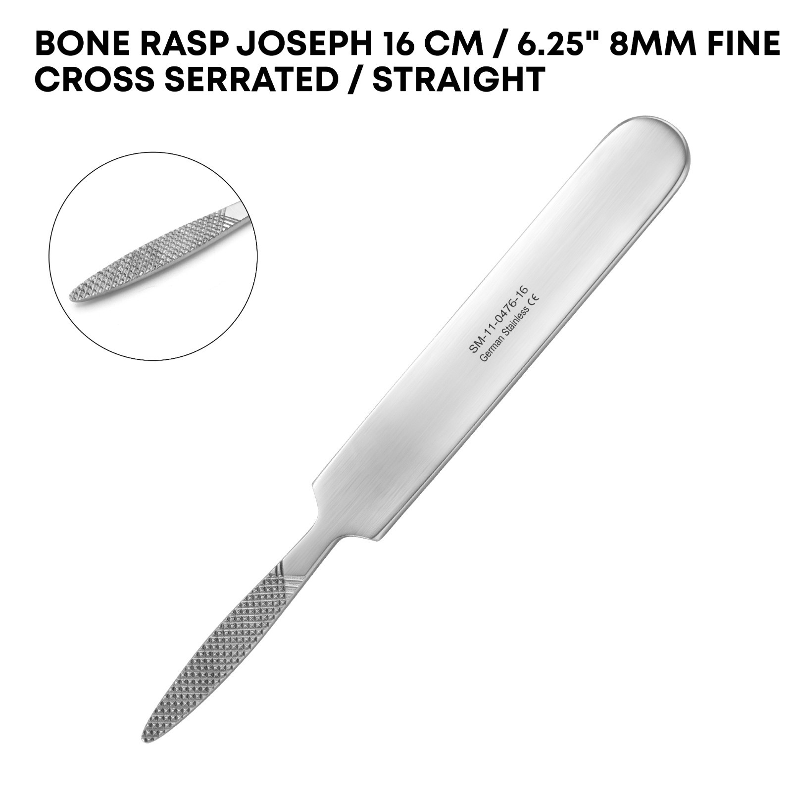 Orthopedic Joseph Bone Rasp Surgical Stainless Steel Surface Smoothing Tool