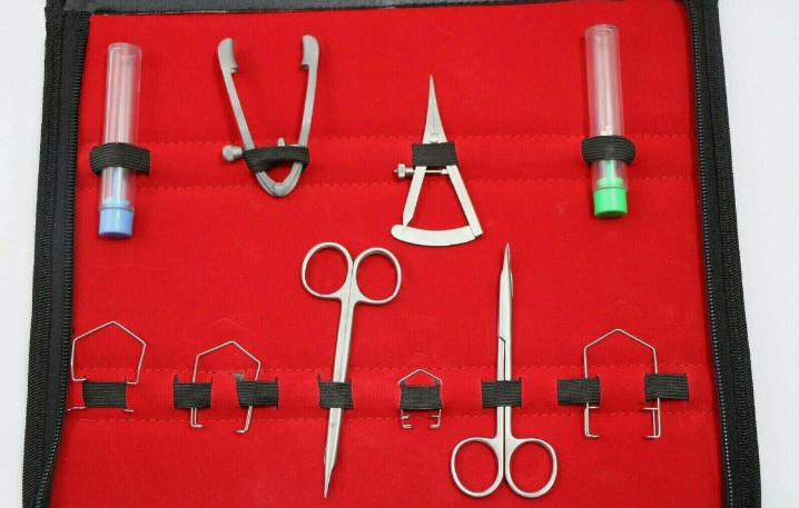 GERMAN 32 Pcs Ophthalmic Cataract Eye Micro Surgery Surgical Instruments SET Kit