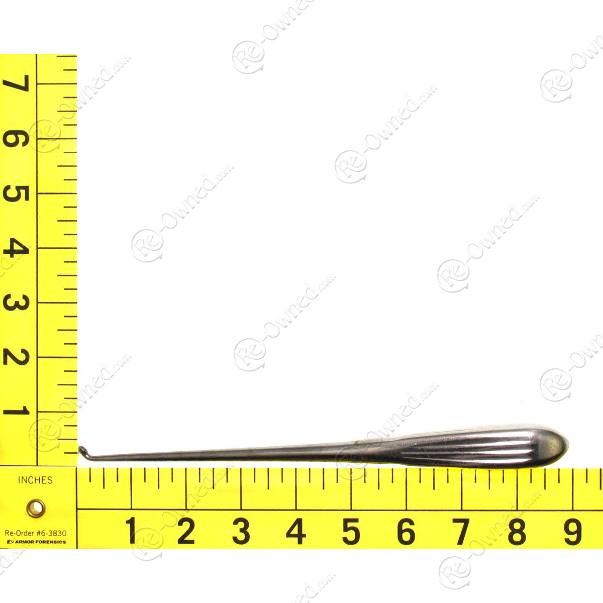 Brun Bone Curette Oval Cup, 9in, Angled Tip, Size 2-0 X:NL6760-002