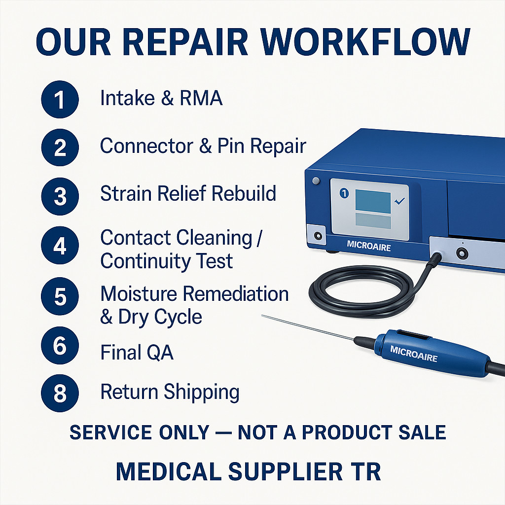 MİCROAİRE PAL 650 + 5020 HANDPİECE – CABLE REPAİR SERVİCE TİCKET