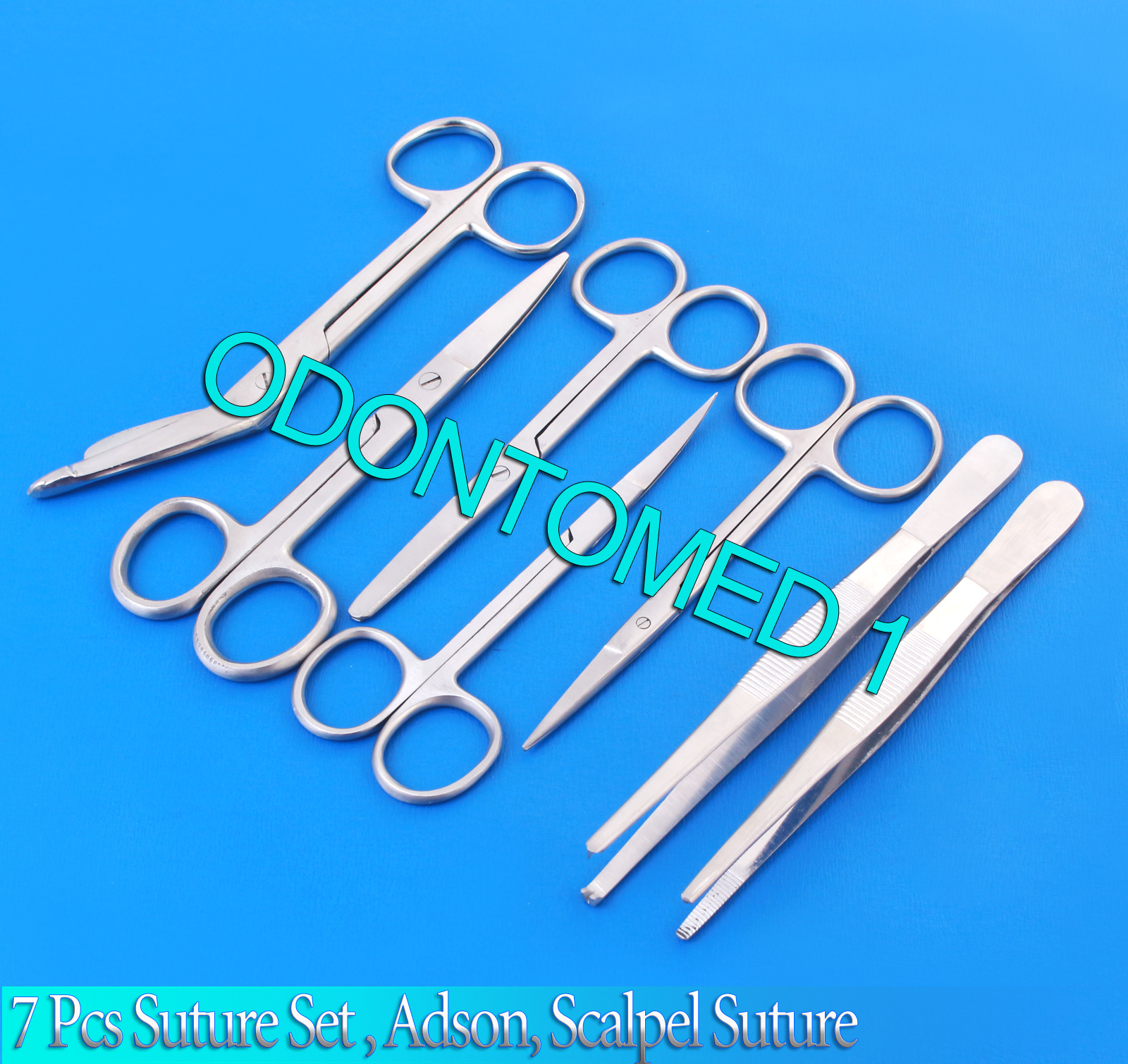 7 PCS- STUDENT SUTURE SURGICAL KIT INSTRUMENTS LAB SET(Stainless Steel) DS-712