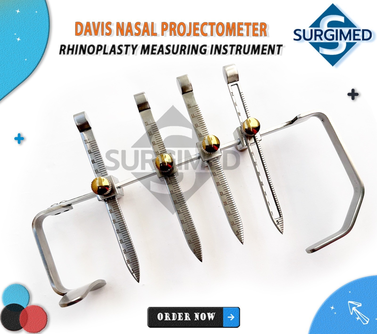 Davis Nasal Projectometer – Rhinoplasty Measuring Instrument Plastic Surgery Use