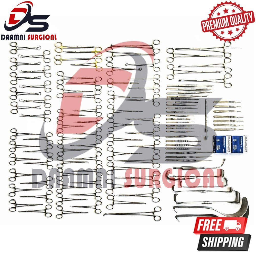 Basic Laparotomy 108Pcs Instruments Set Abdominal Surgery Kit