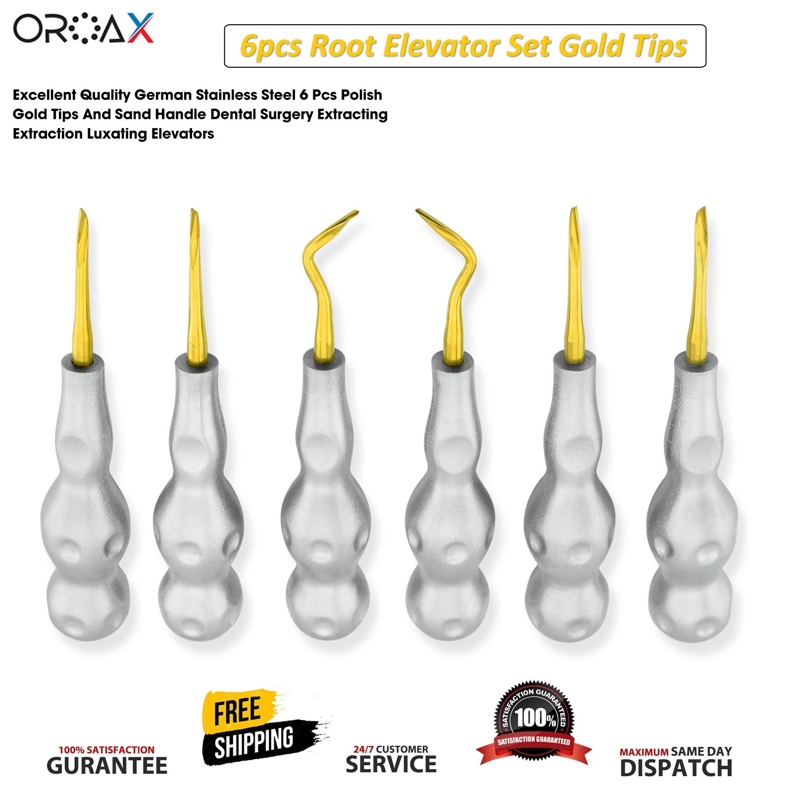 Advanced Root Tip Luxating Elevators Precision Surgical Kit for Tooth Extraction