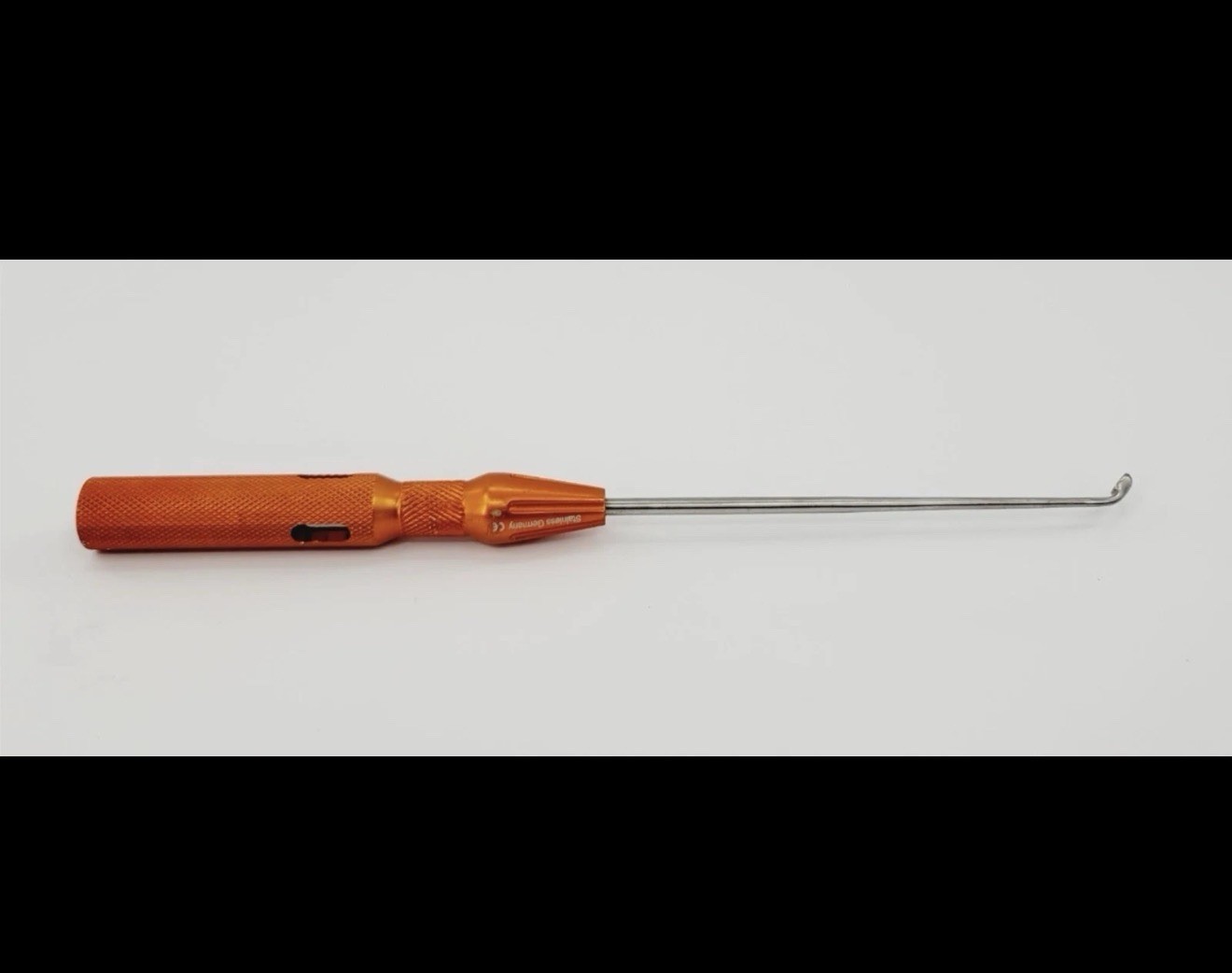 Surgipros U-2196SP Chroma-Line Micro Spinal Curette Angled Size 1 Orange 9-1/4″