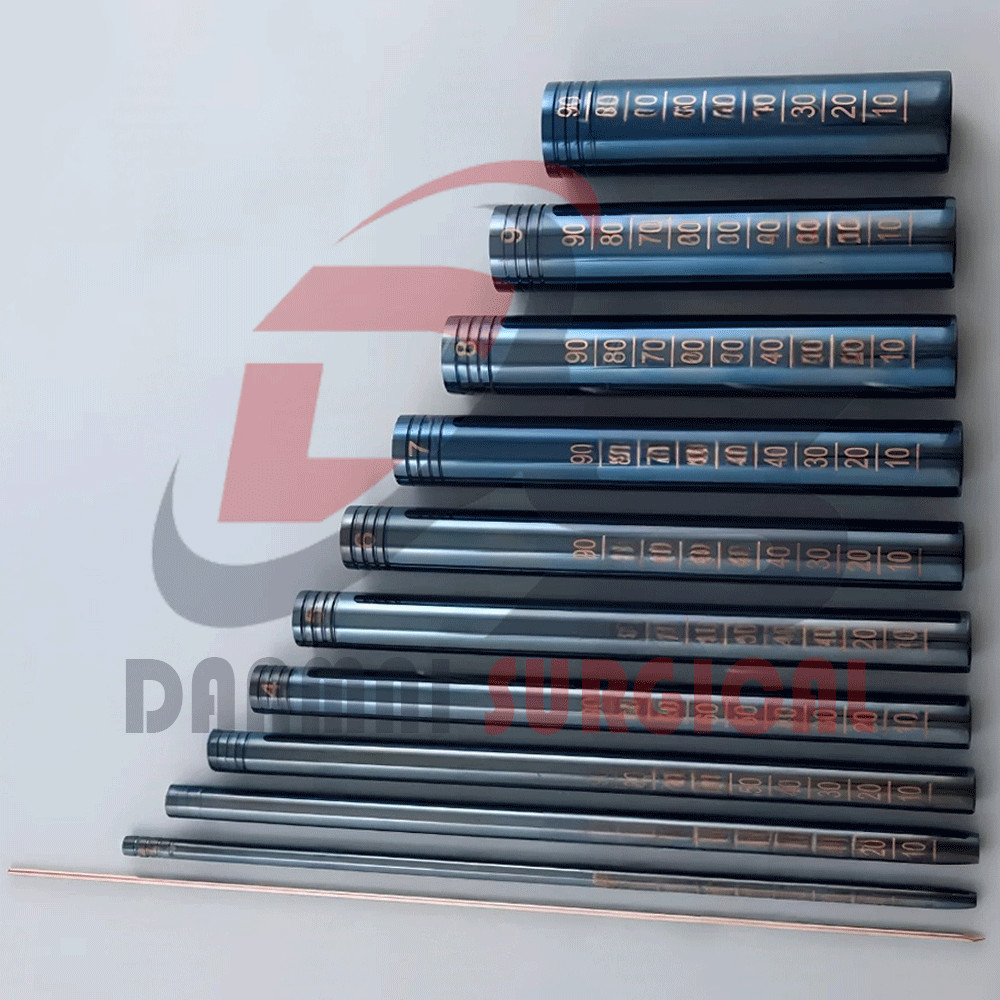 MIS Tubular Retractor Dilators Silver 11 PCs Set Spine Surgery Instruments