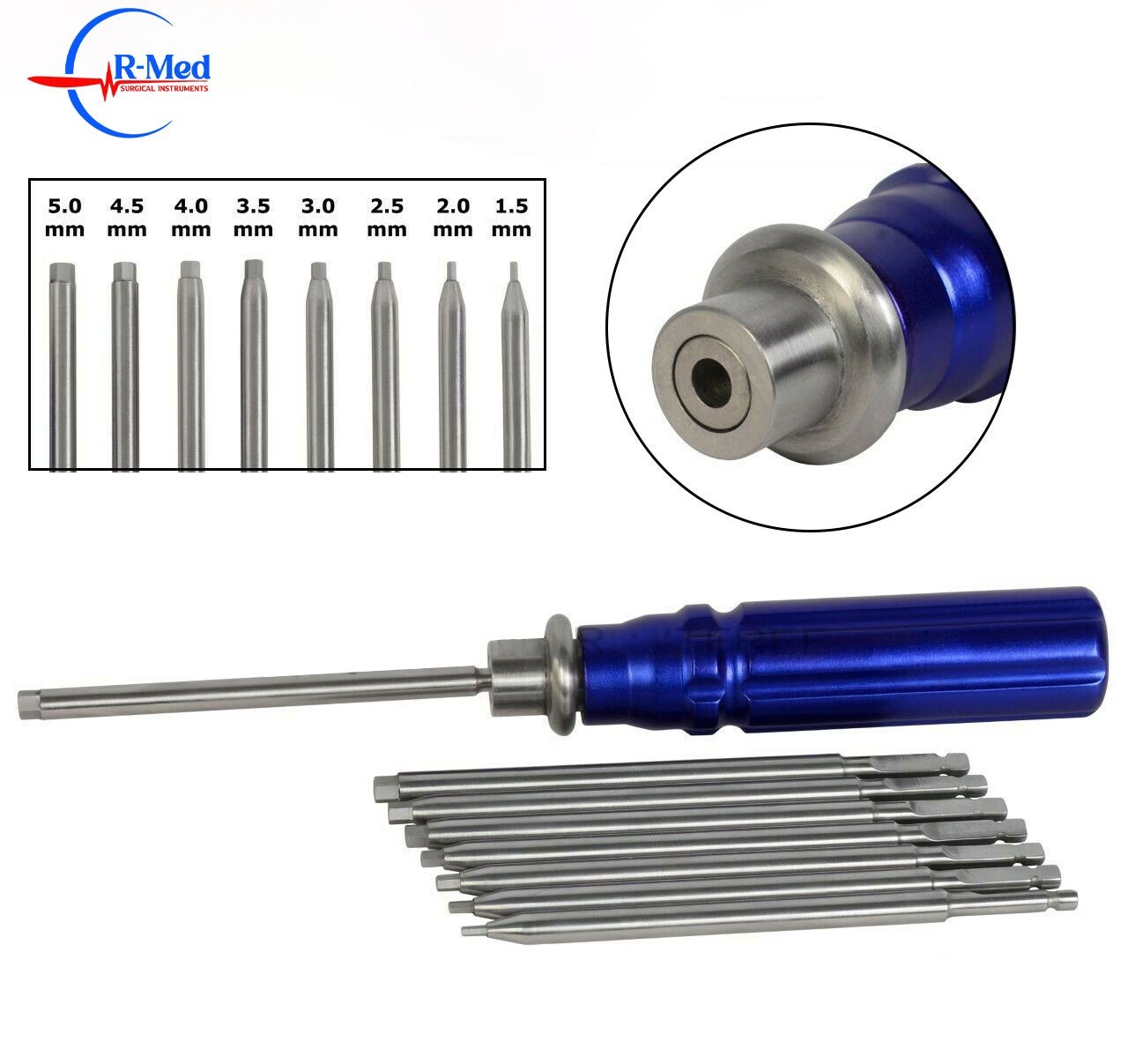 Orthopedic Bone Screwdriver set With Quick Coupling handle Surgical Instruments