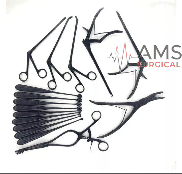 Laminectomy Set 16 Pcs Black Coated Surgical Orthopedic Surgical Instruments
