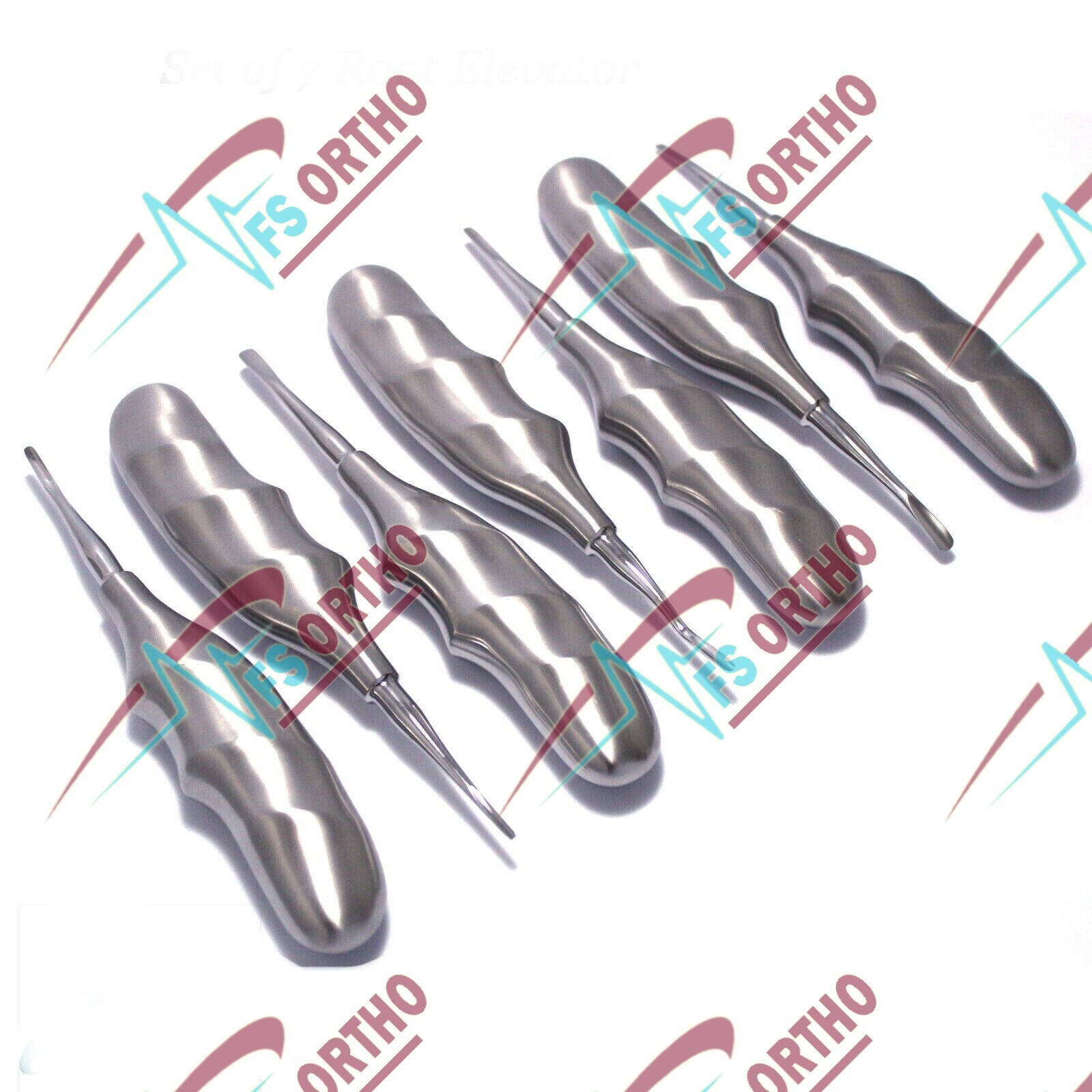 7 Pcs Dental Root Elevators Oral Surgery PDL Luxating Tooth loosening Instrument