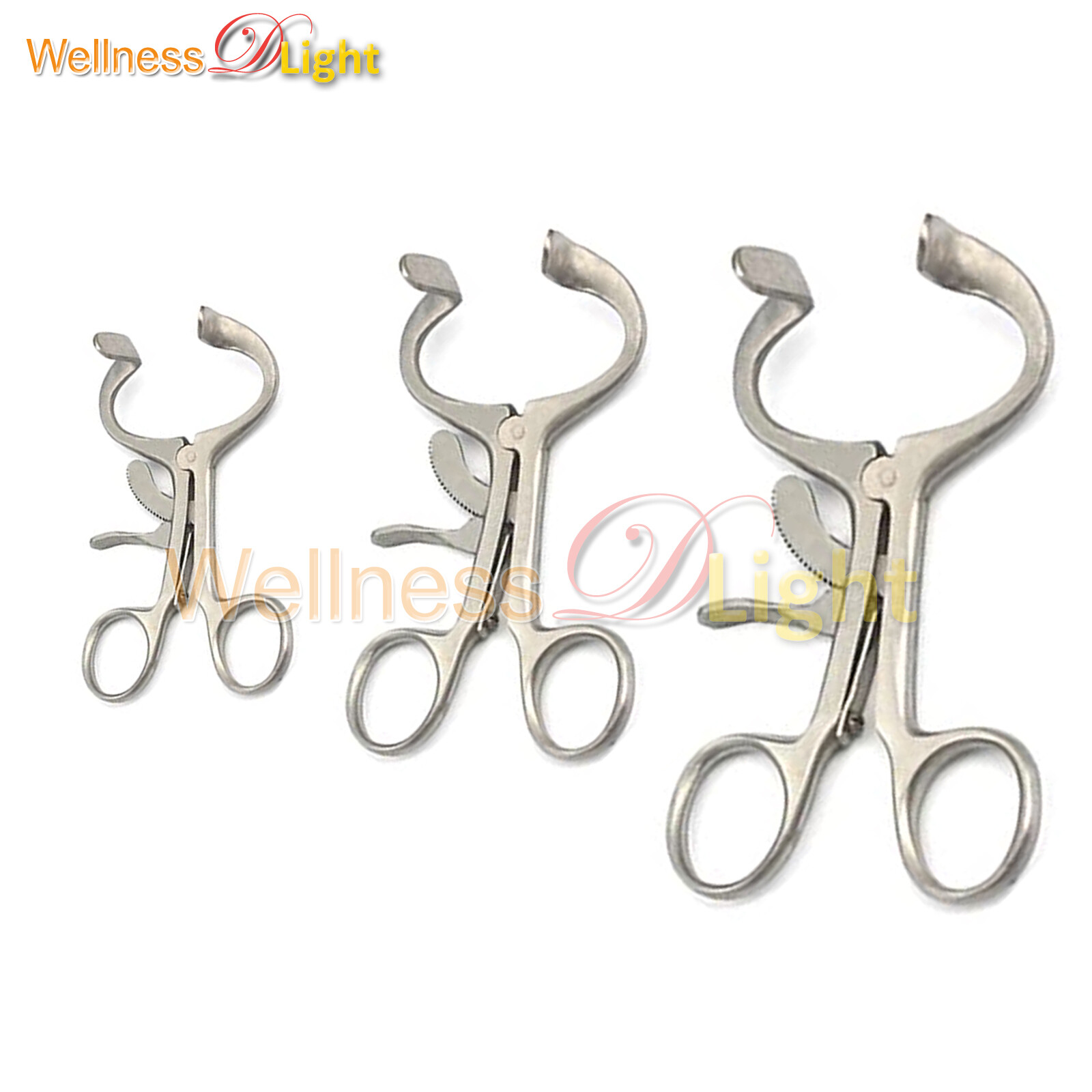 Lot Of 3 Dental Molt Mouth Gag 3.5”+4.5”+5.5″ Mouth Opener Stainless Steel