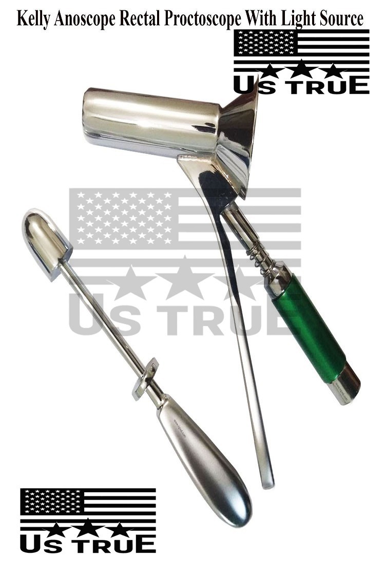 KELLY Hemorrhoid Proctoscope with Light Source Anoscope Rectal Proctoscope