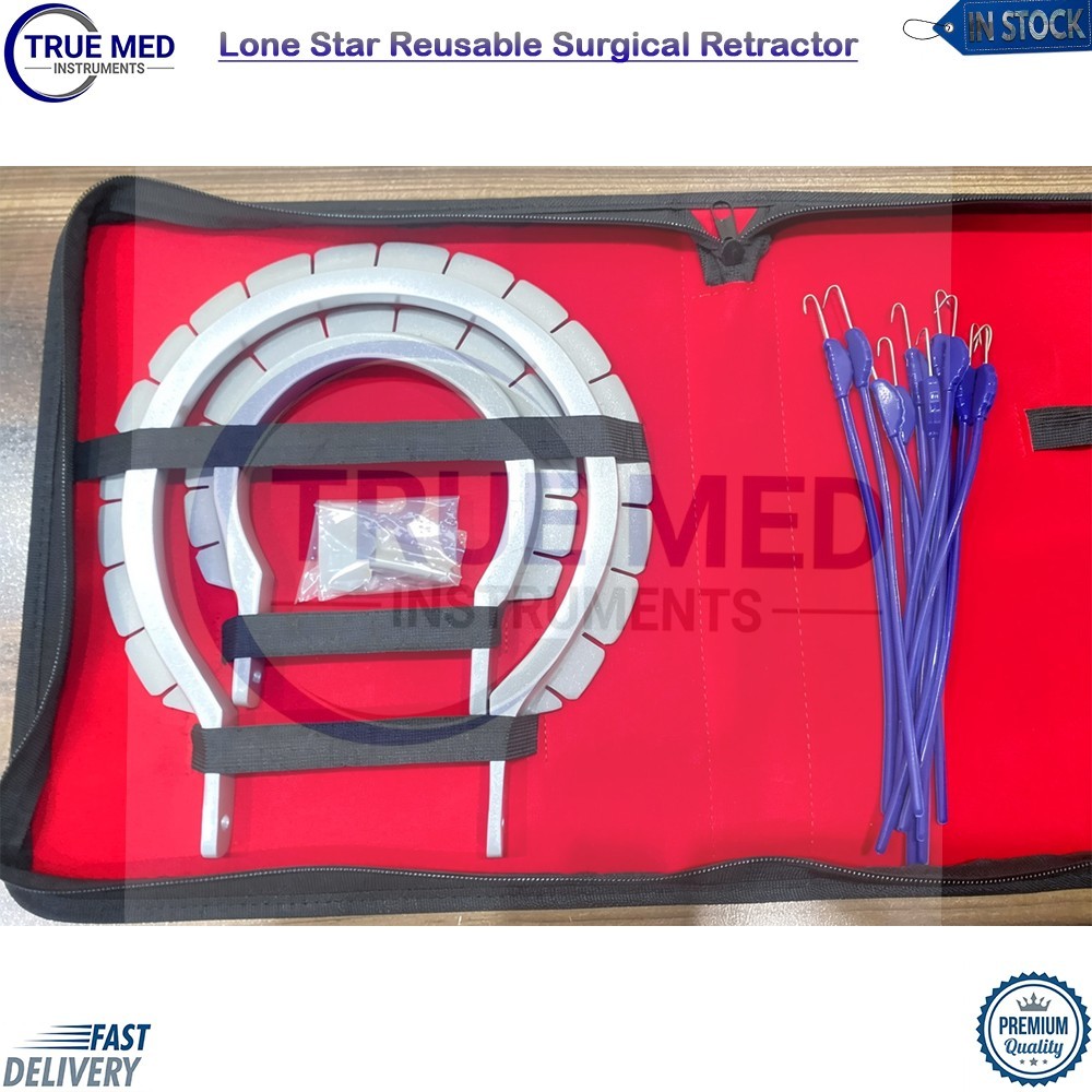 Lone Star Reusable Surgical Retractor Ring With 10 Elastic Stay Hooks