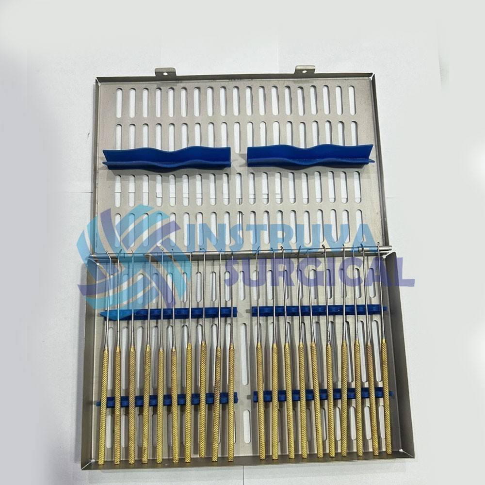 Aesculap Rhoton Micro Dissector Set 20Pcs Gold Neurosurgery Instruments