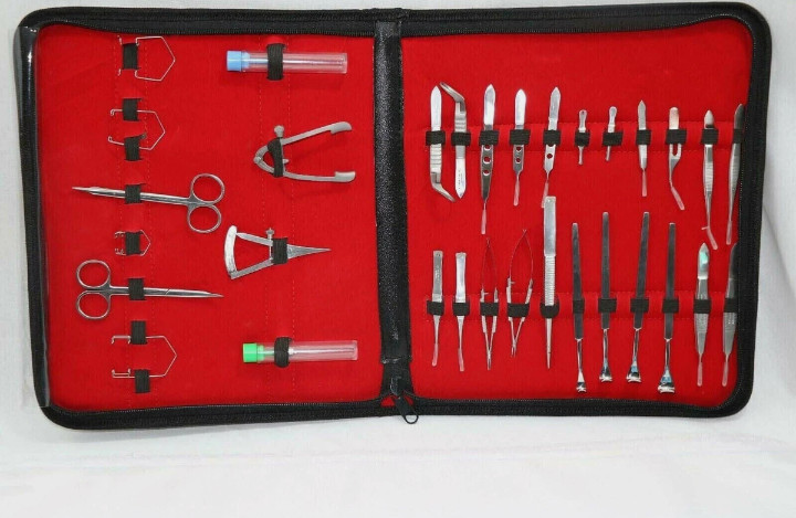 GERMAN 32 Pcs Ophthalmic Cataract Eye Micro Surgery Surgical Instruments SET Kit