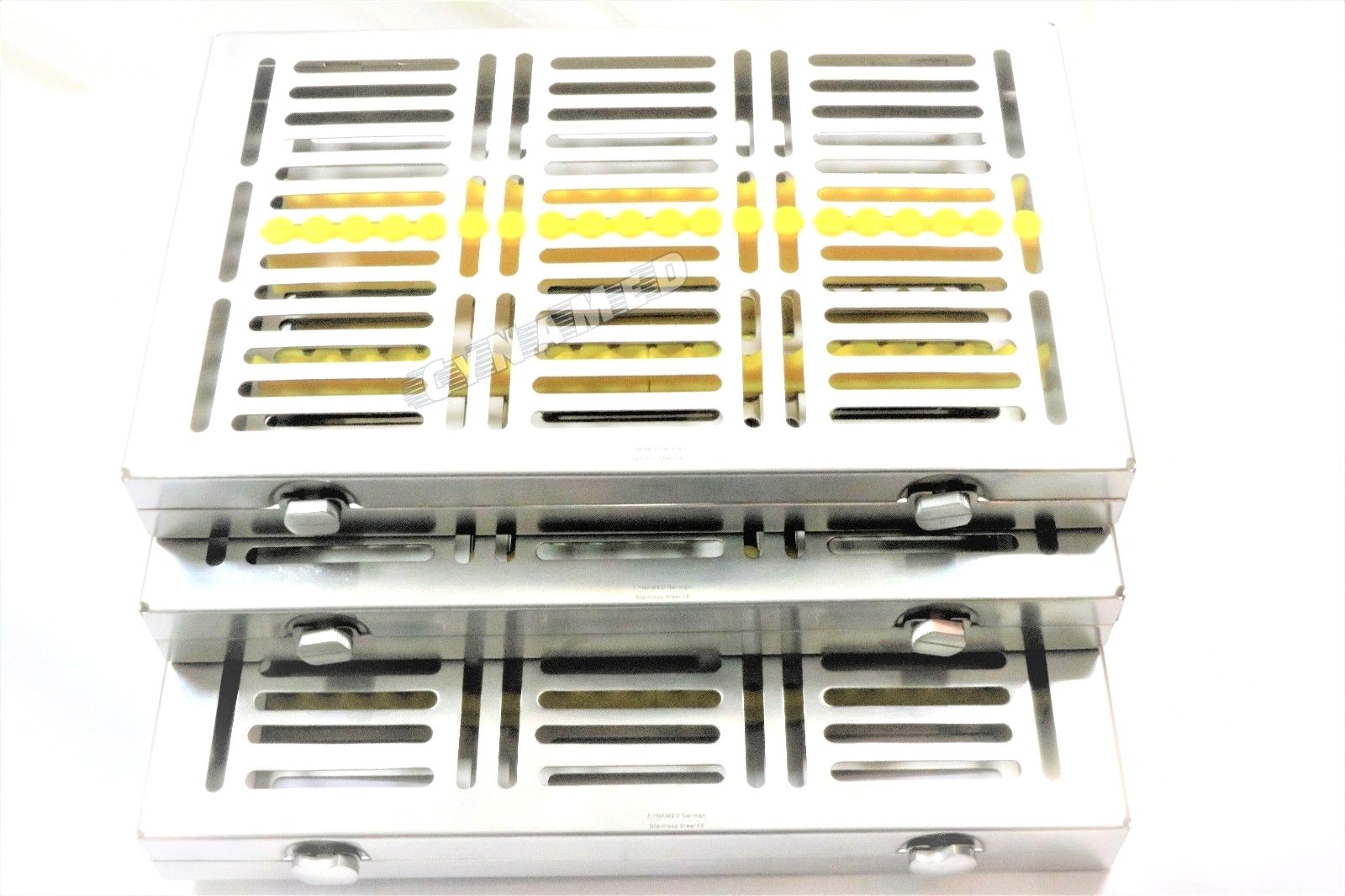 GERMAN 3 DENTAL SURGICAL AUTOCLAVE STERILIZATION CASSETTES FOR 20 INSTRUMENTS