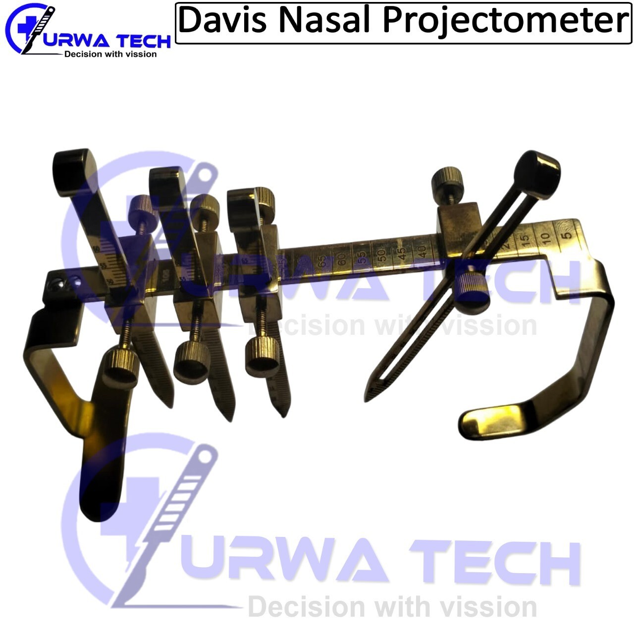 Davis Nasal Projectometer Rhinoplasty Measuring Gold Plastic Surgery Instrument