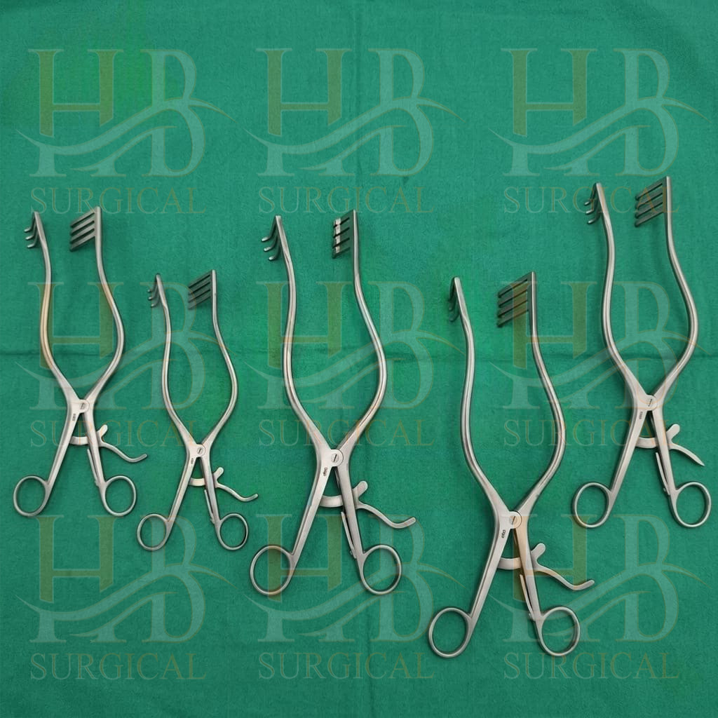 Laminectomy Retractors Set 5 Pcs Spine Surgical Orthopedic Instruments