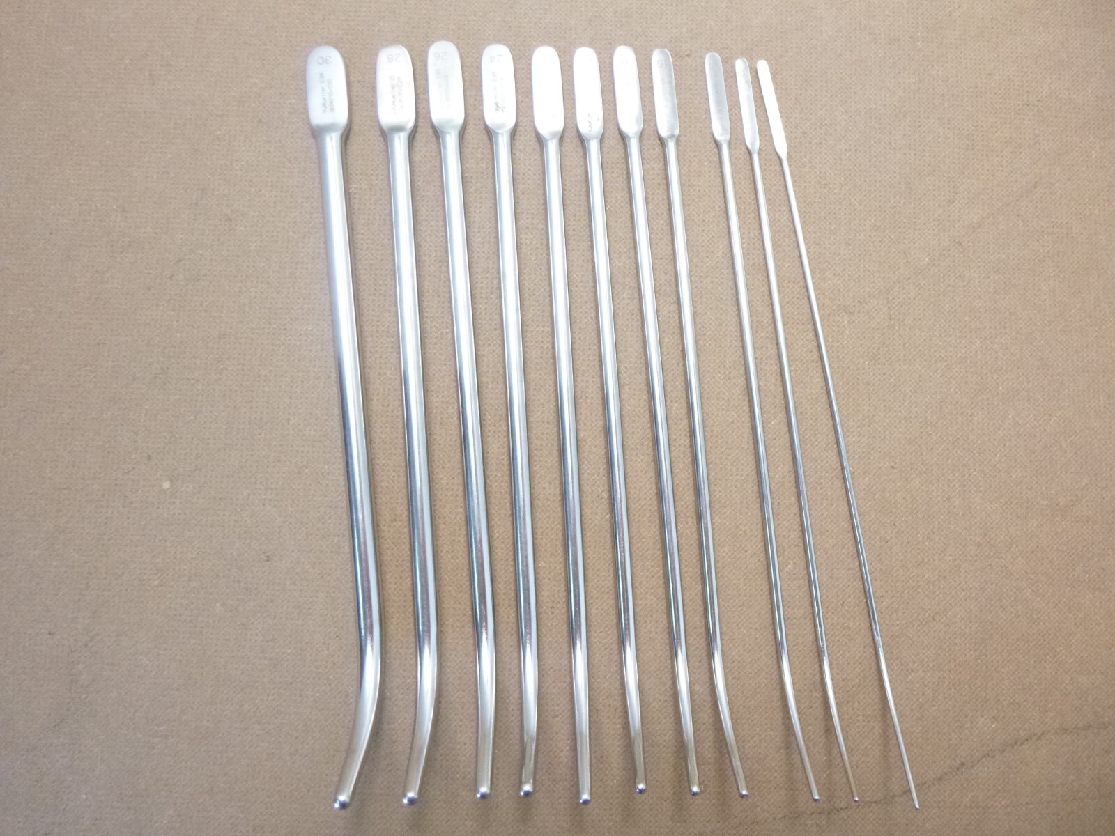 V. Mueller GU4010 # 008-030 Uterine Dilator Urethral Sound 11 pcs 8-30 except 14