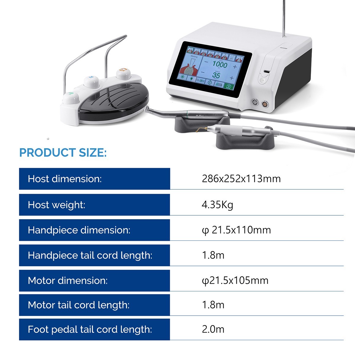 2-in-1 Device Dental Implant Ultrasonic Bone Cut Piezosurgery Unit Touchscreen