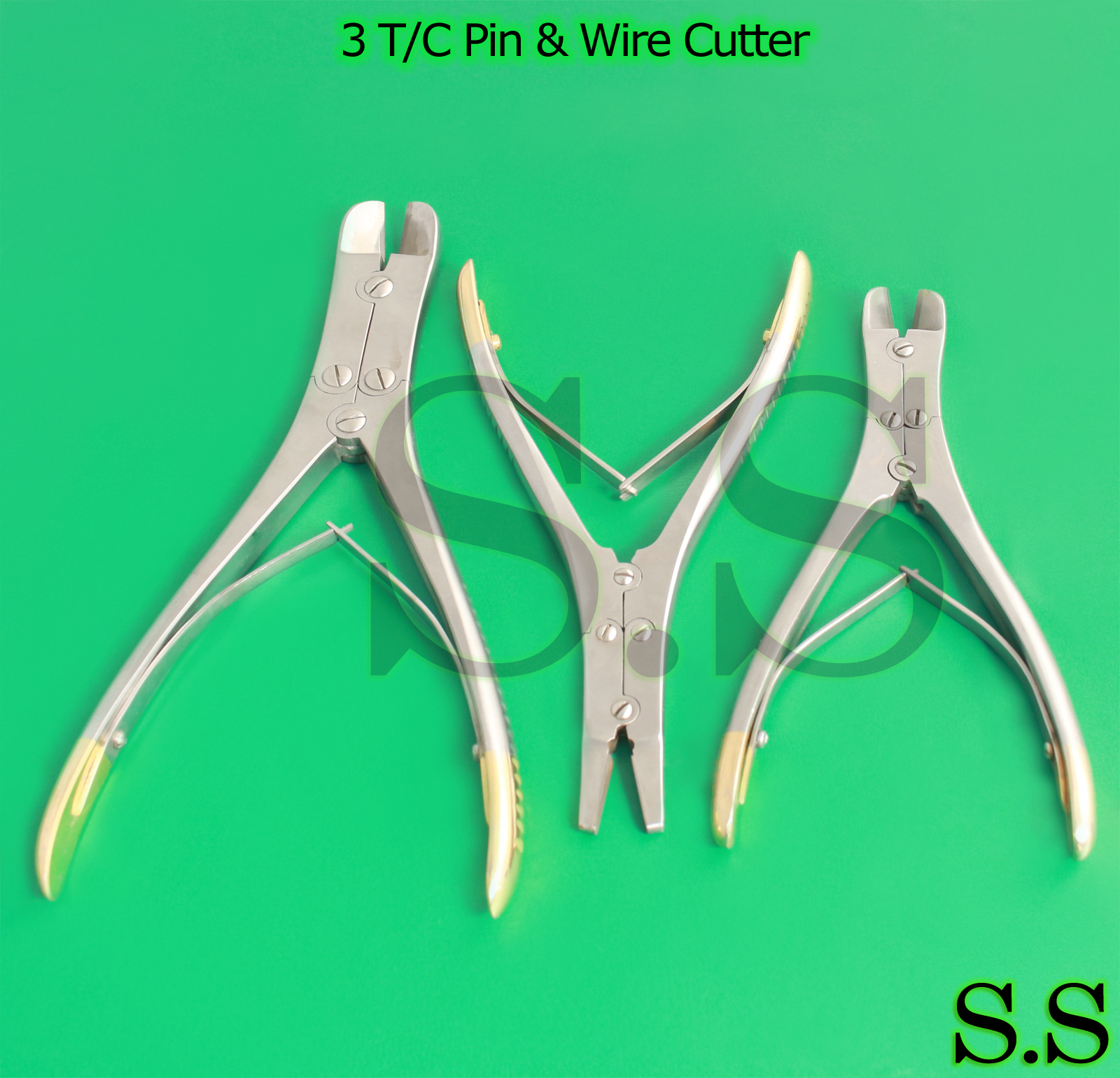 3 PIN & WIRE Cutter,T/C Jaw Orthopedic Surgical Pliers Veterinary Special Tools