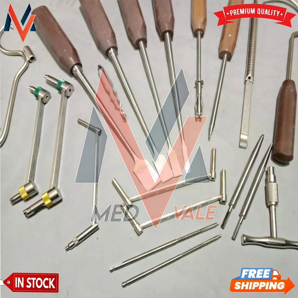 Bone Chisel Wire Passer Drill Guides Screw Driver Surgical Orthopedic 20 PCS A+