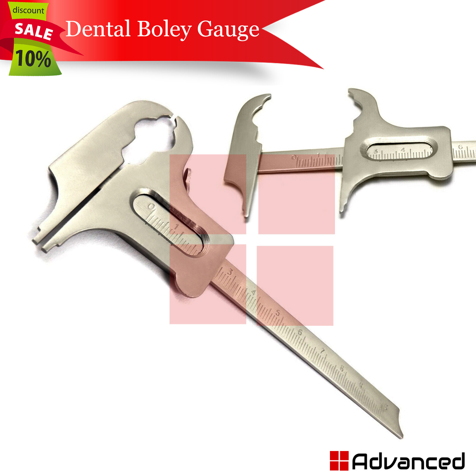 NEW DENTAL LABORATORY BOLEY GAUGE MEASURING CALIPER VERNIER STAINLESS STEEL
