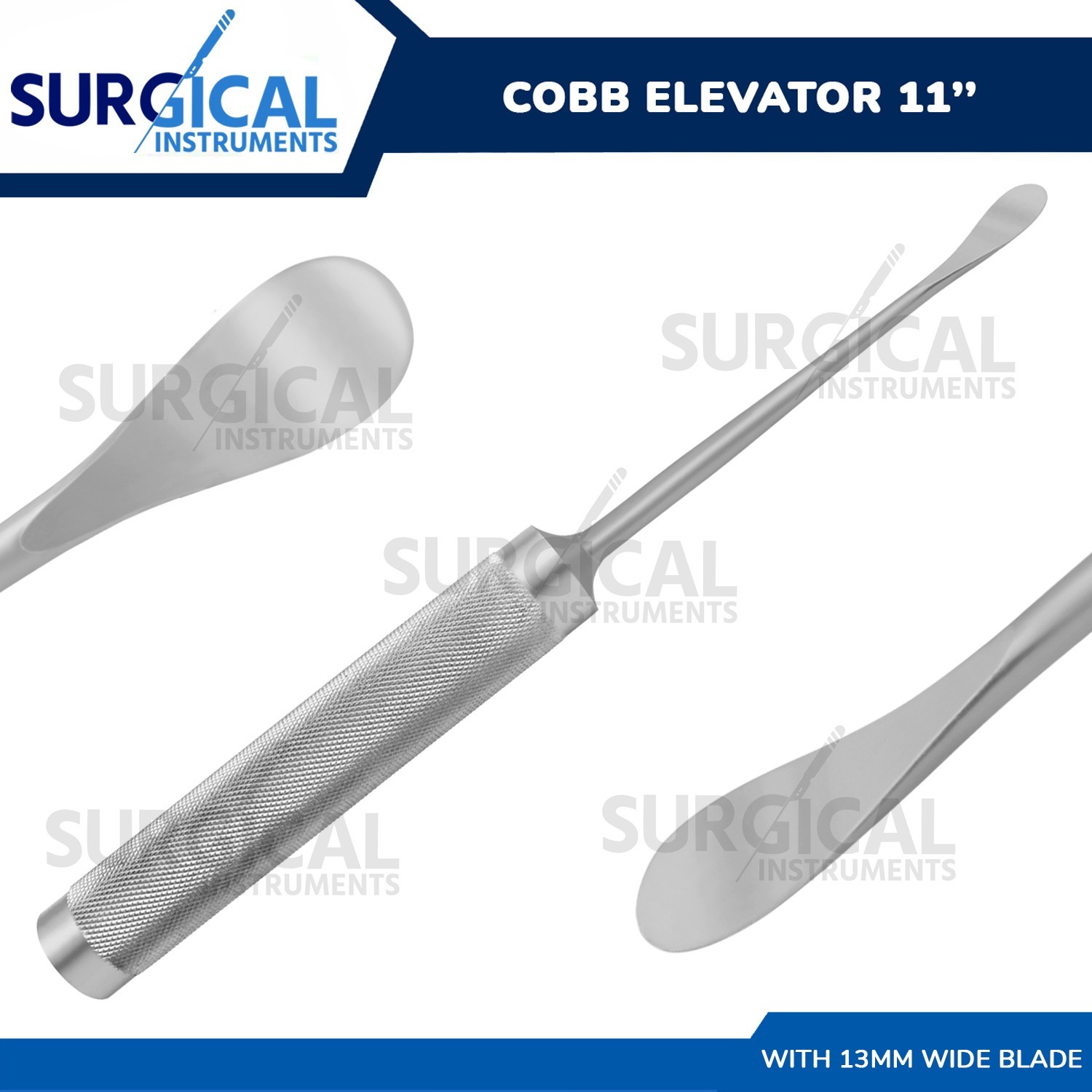 Elevator Spinal Cobb 11″ Curved with 13mm Wide Blade Orthopedic German Grade