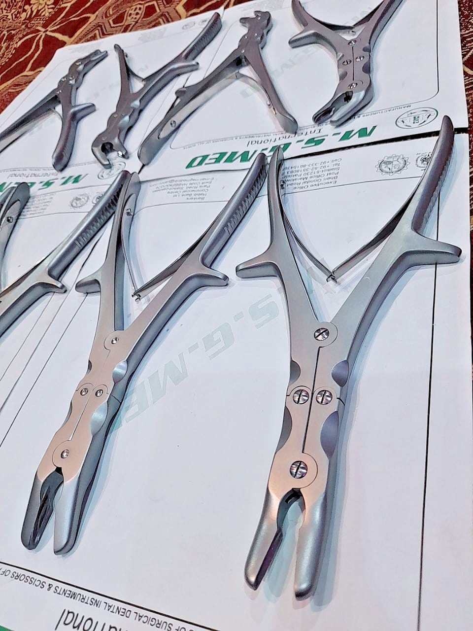 Stille Luer Double Action Bone Nibbler Straight / Curved Orthopedic Instruments