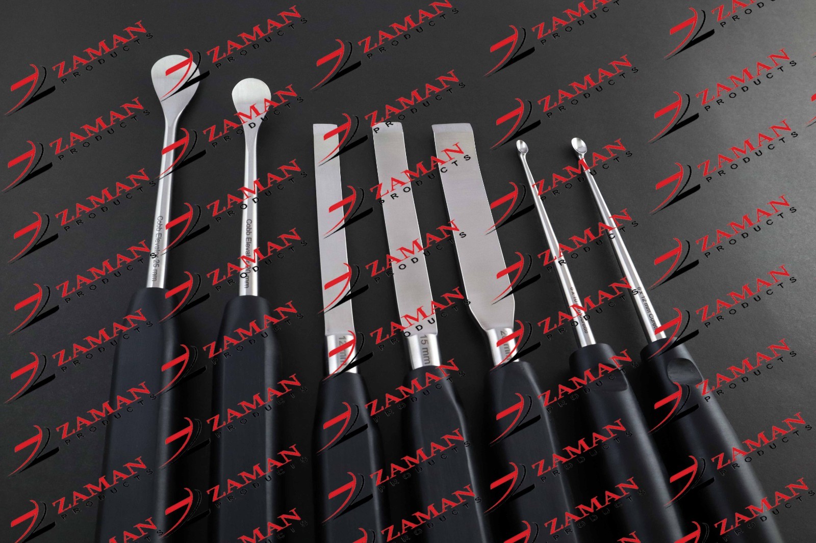 Periosteal Elevator Chisels Bone Curette Orthopedics Spine Instruments 7 PCS