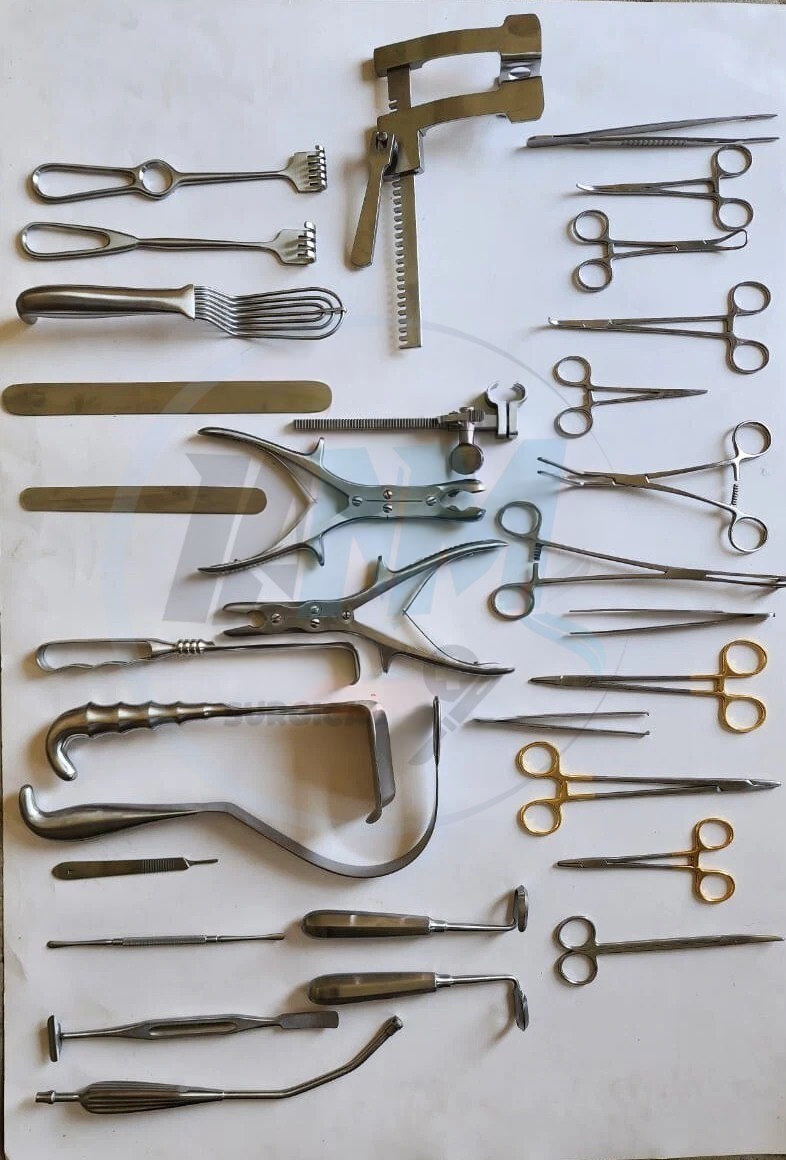 Open Thoracotomy Surgical Instruments Set of 35 pcs