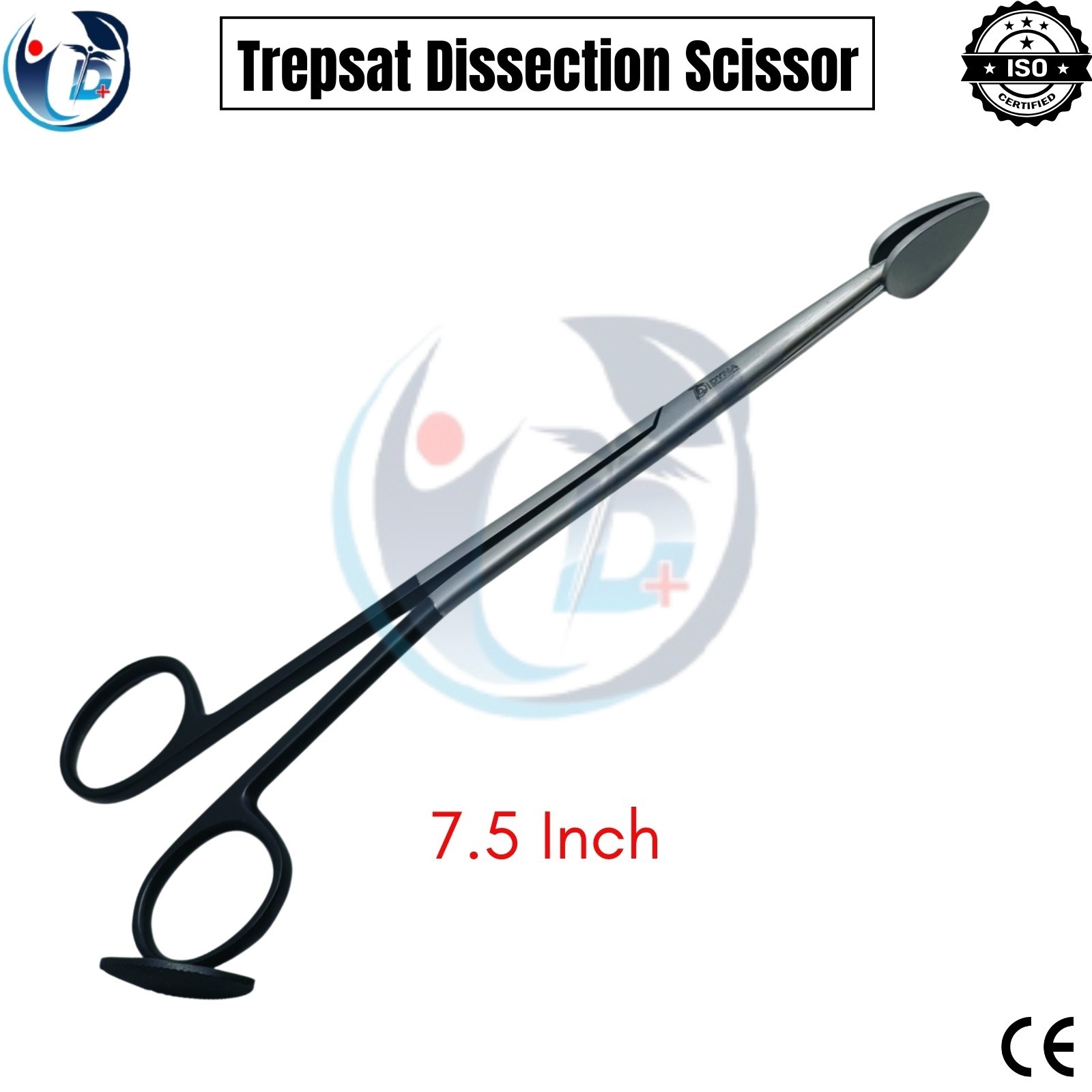 Trepsat Face Lift Dissection Scissors T/C Insert + Speculated Tips 7.5″ by Dyna