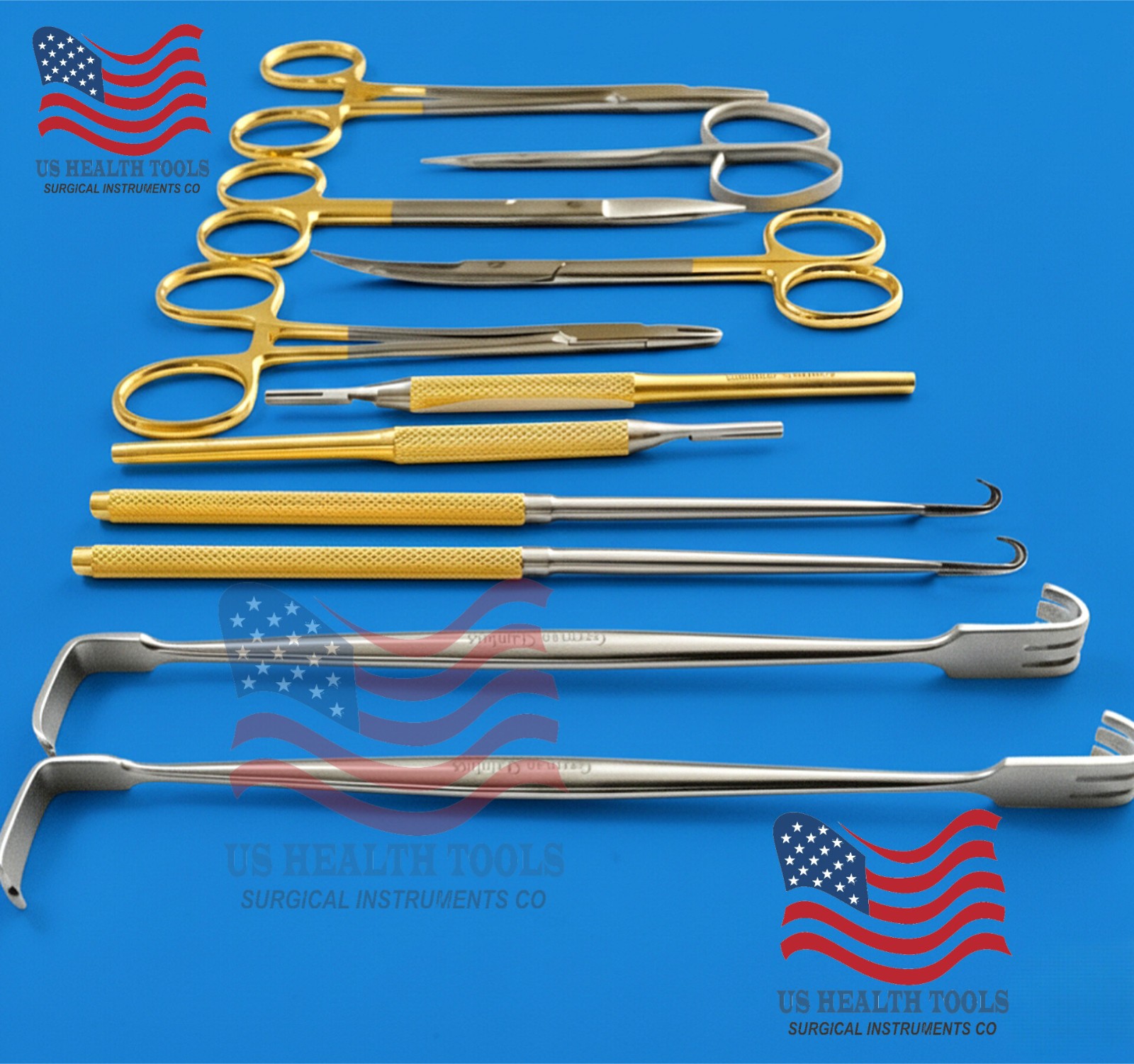 New 11PCs Set General Surgery Orthopedic Instruments German Stainless Steel