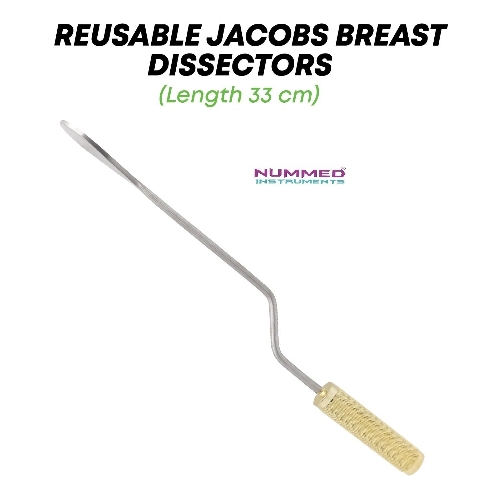 Jacobs Breasts Dissectors 33cm Angled Stainless Steel Plastic Surgery Instrument