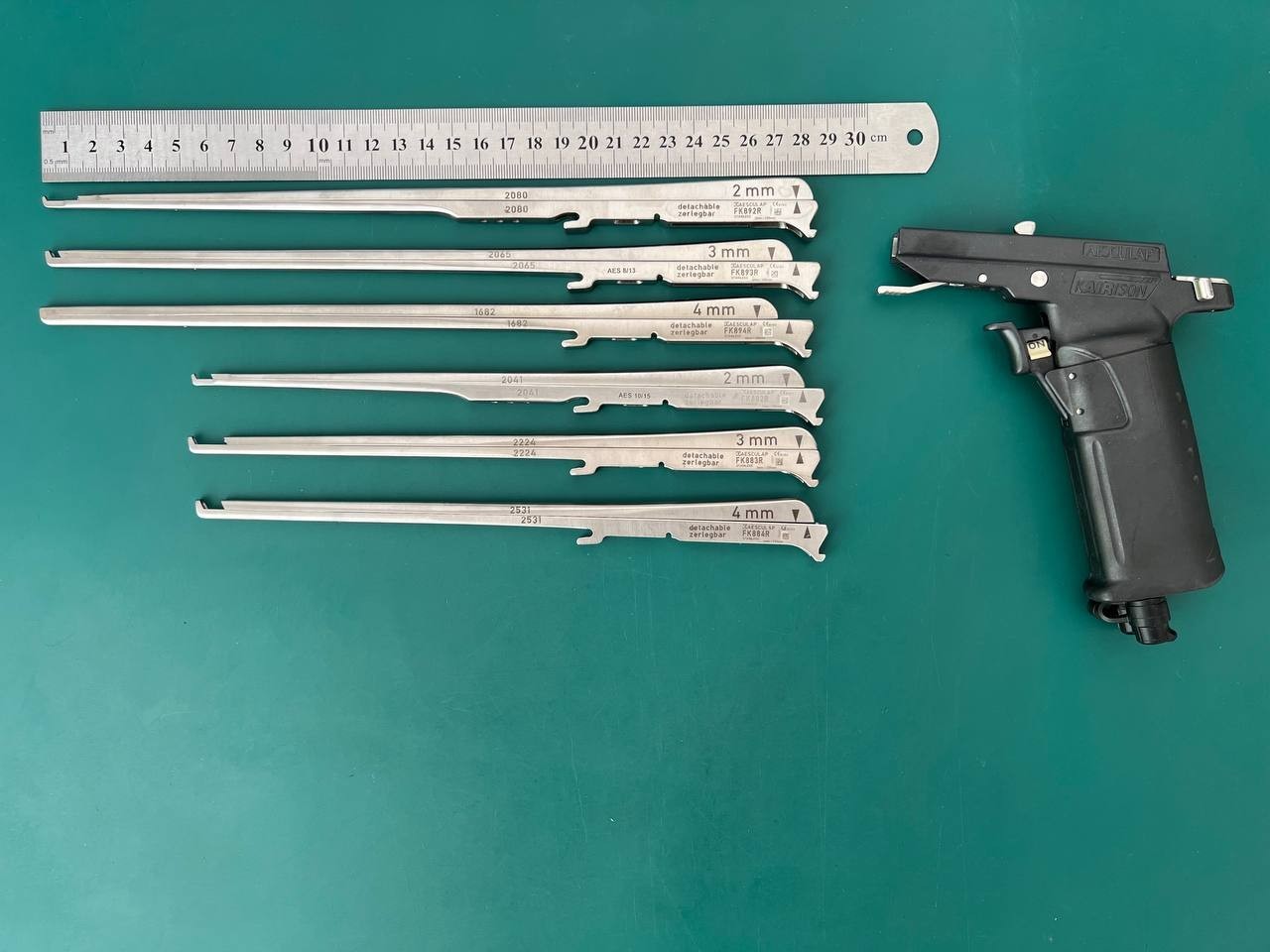 Aesculap FK899R Kairison Pneumatic Kerrison Rongeur Bone Punch Set