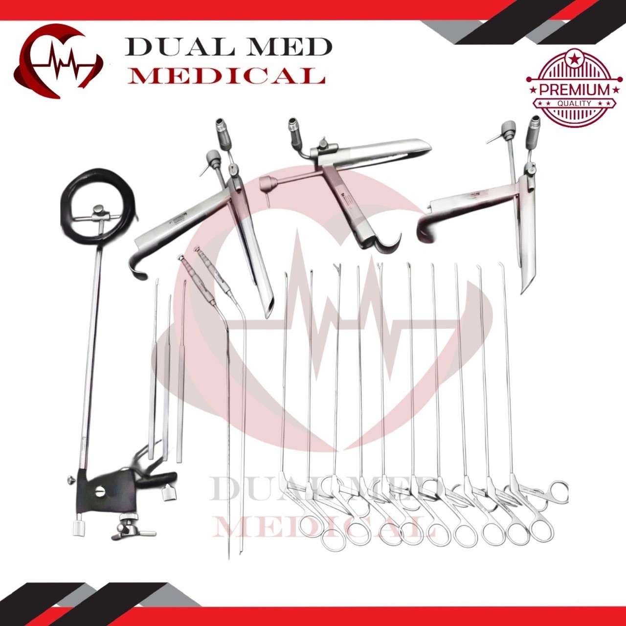 Pedestal Laryngoscope Set Micro Laryngeal Surgery ENT Endoscopic Instruments