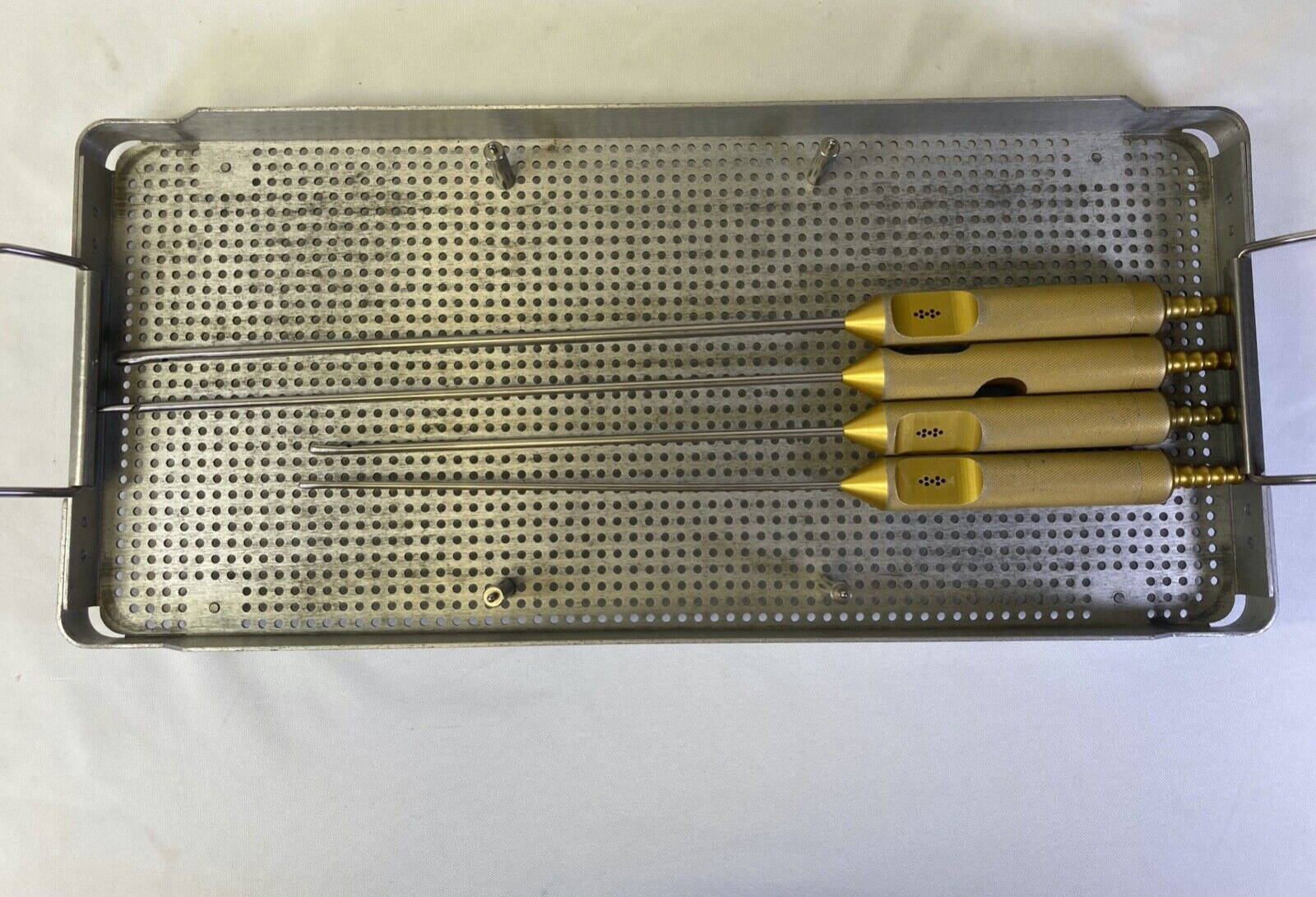 4 Piece Liposuction Cannula Set w Toomey Connection & Thumb Holes 3 Hole Spatula