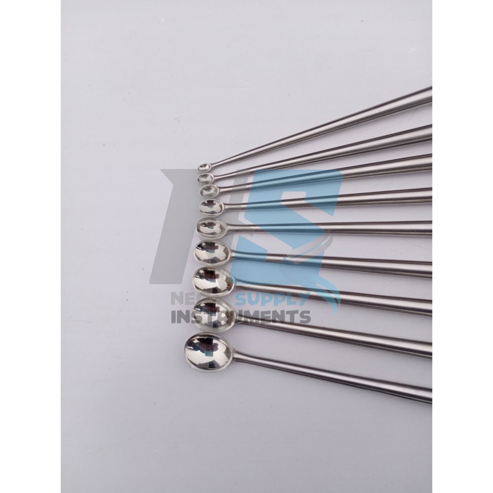 Volkmann Bone Curette Set of 9 Pieces Orthopedic Surgical Instruments