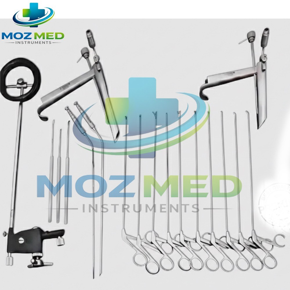 Pedestal Laryngoscope Set Micro Laryngeal Surgery ENT Endoscopic Instruments Set