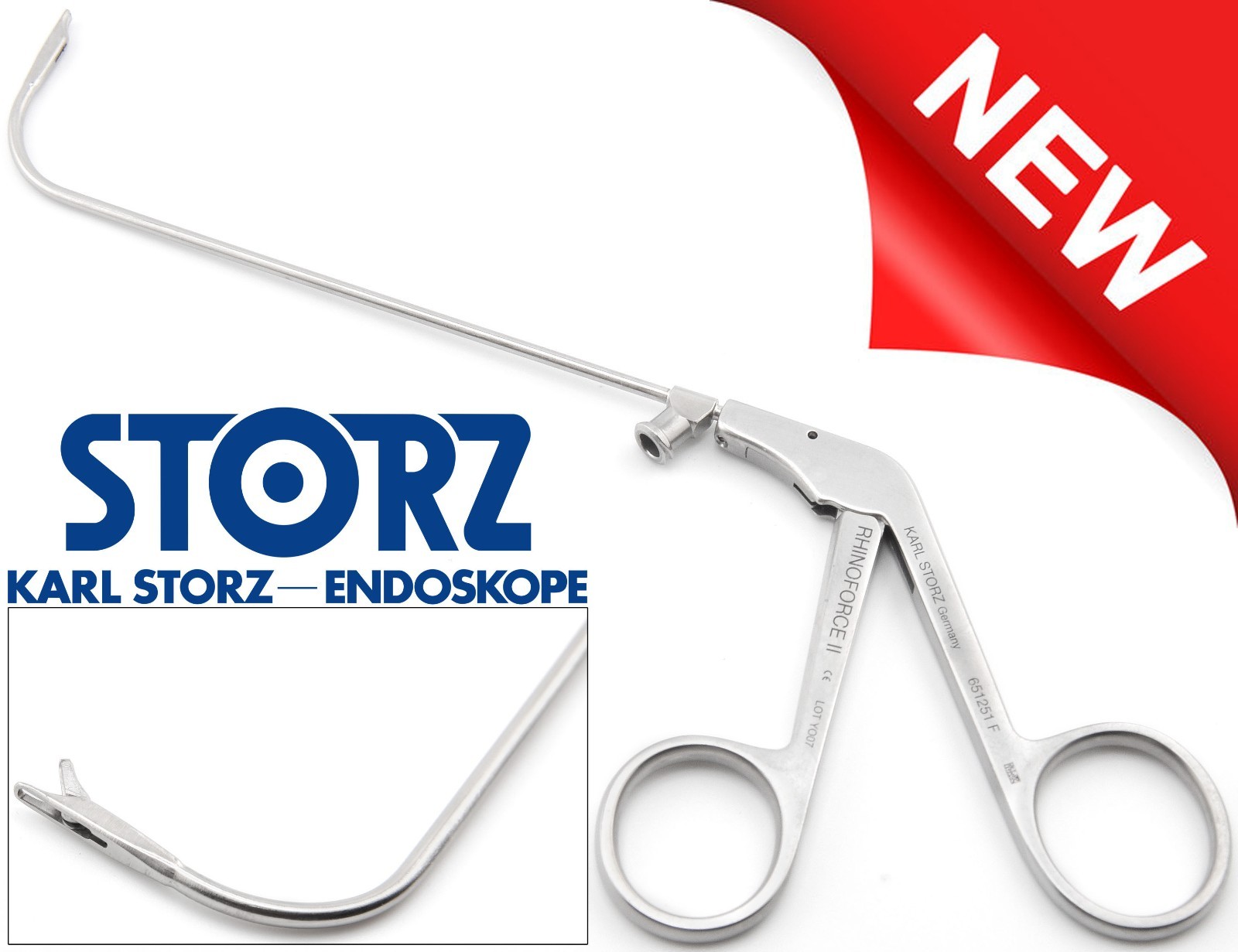 KARL STORZ 651251F Rhinoforce II KUHN 90° Sinus Punch Back inner Side Bite1x3mm