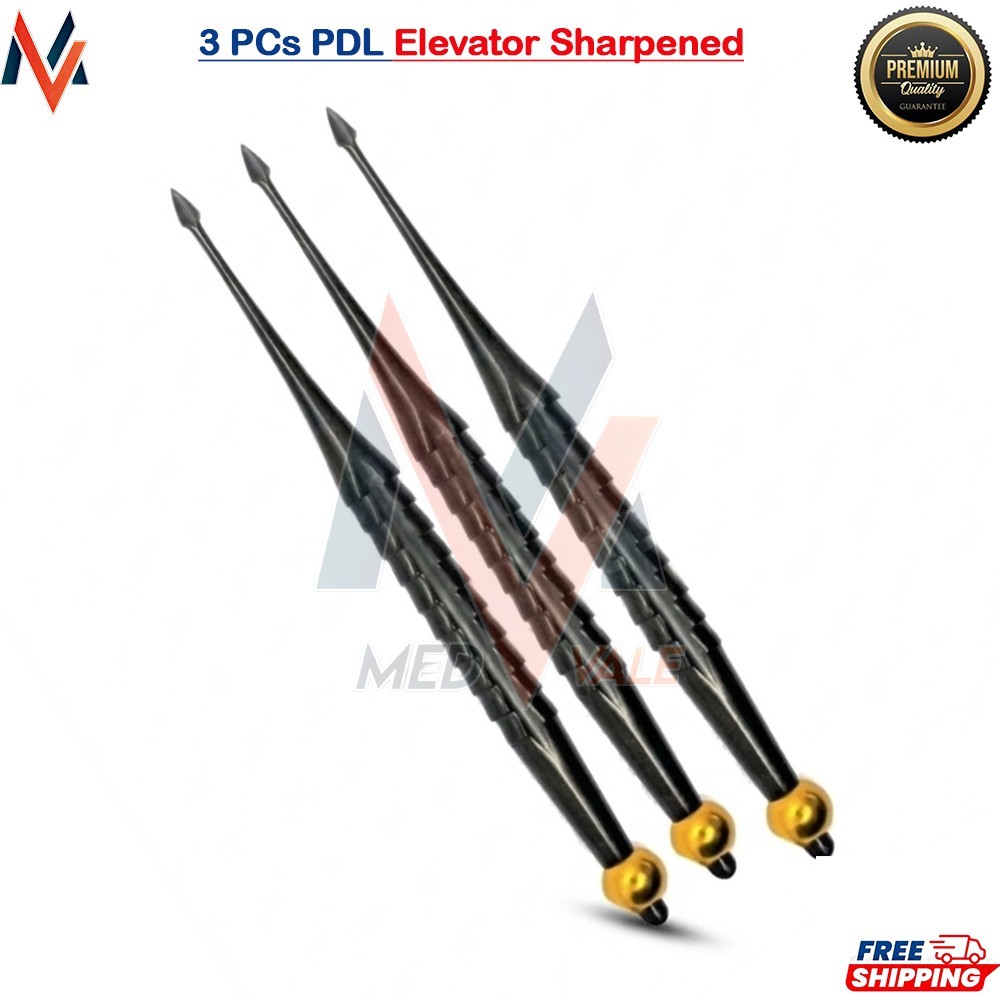 3 PCs PDL Elevator Sharpened Straight Spade Proximator Dental Instruments Set