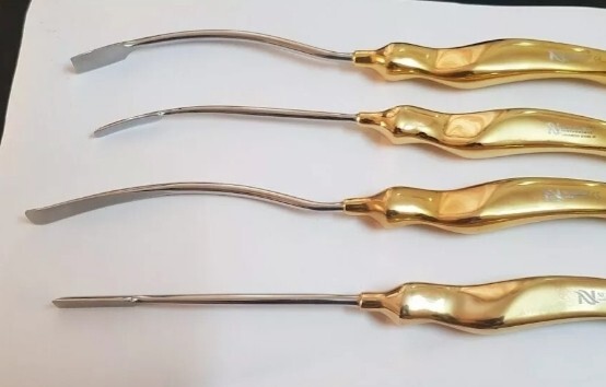 Face Lift Browlift Dissectors & Elevator Set of 4 pcs Plastic Surgery Instrument