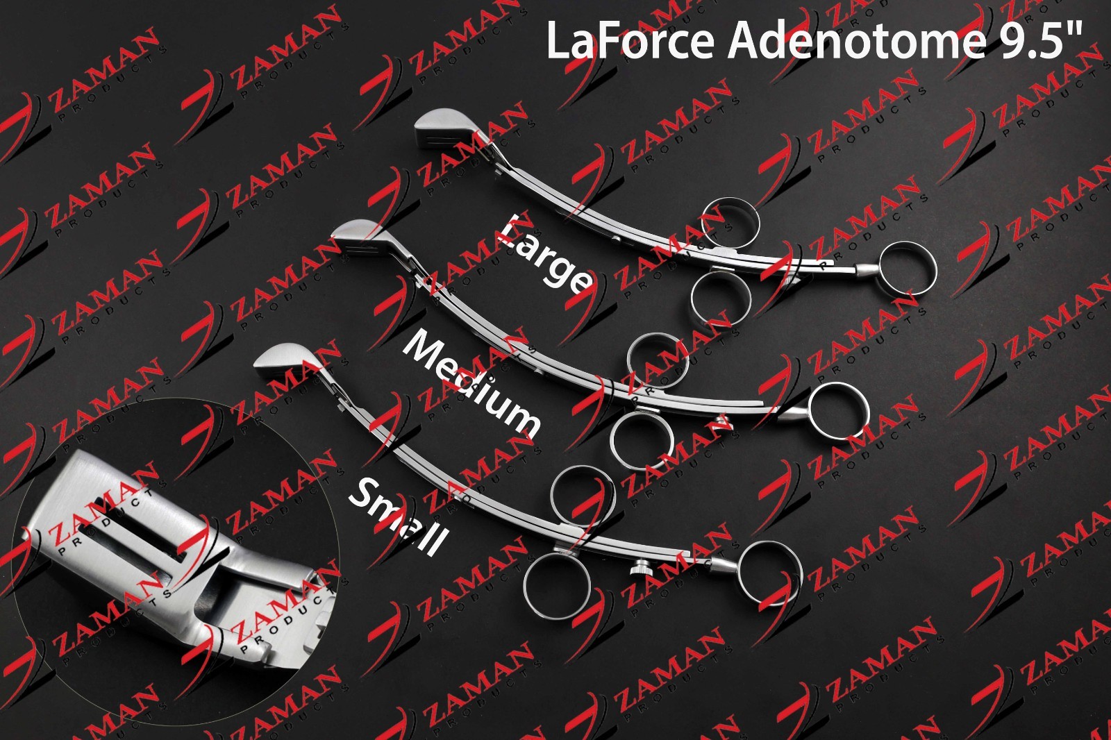 LaForce Adenotome S,M,L 3 PCs Set 9.5″ ENT Surgical Instruments By Zaman Product